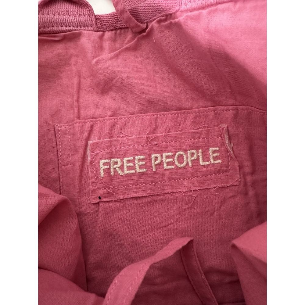 New‎ Free People Canvas Tote Pink Shopping Coquette - Picture 6 of 9